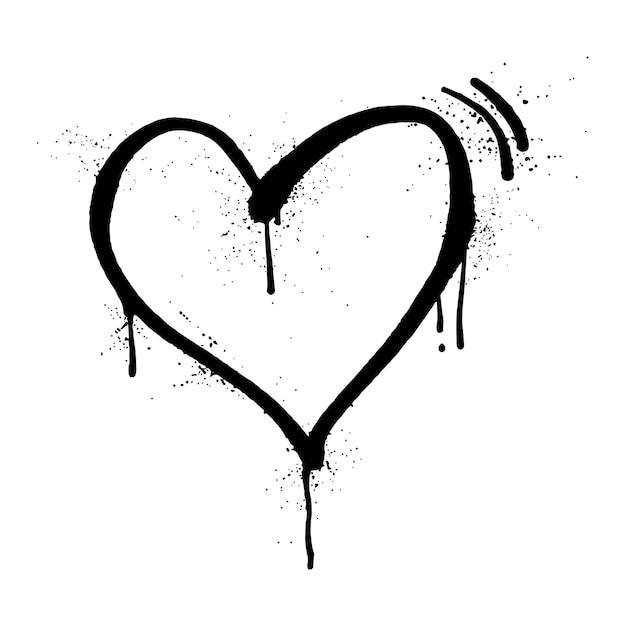 El graffiti del amor, la ilustración de la pintura en spray