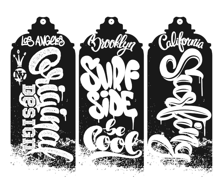 Vector graffiti diseño de camiseta aerosol