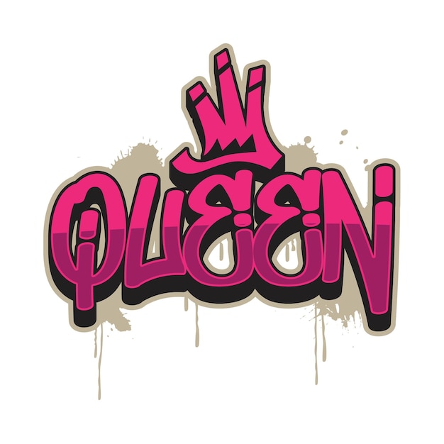 Graffiti de goteo de la reina