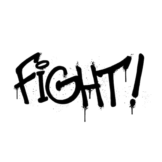 Graffiti pintura en aerosol Word Fight Vector aislado