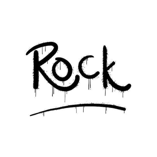 Graffiti rock texto ilustración vectorial