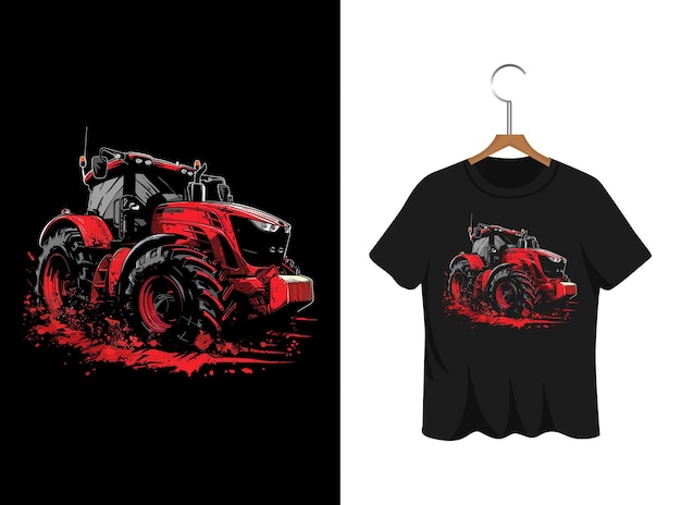 Vector graffiti tractor ilustración diseño de camiseta obra de arte