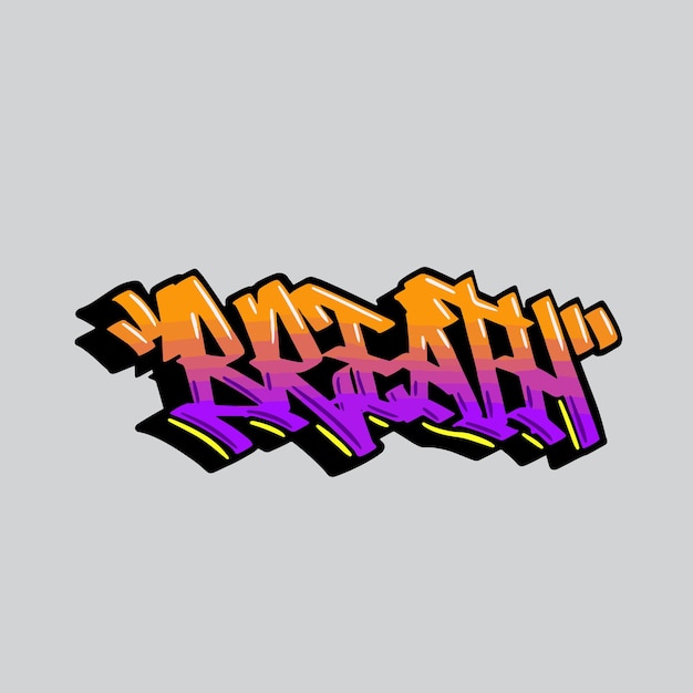 graffiti vector etiquetado letra palabra texto arte callejero mural
