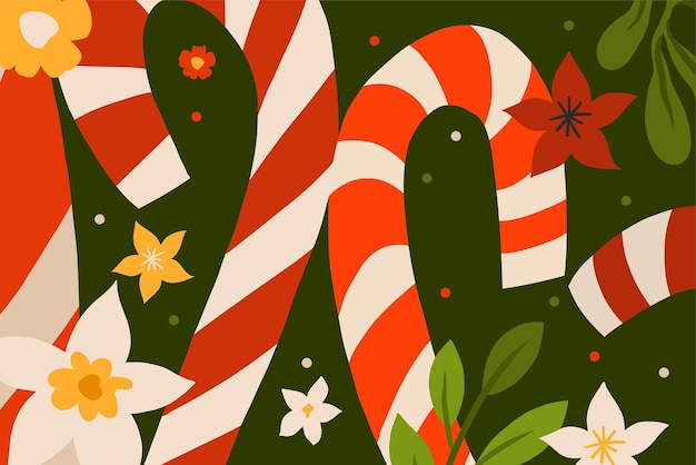 Gráfico abstracto vectorial dibujado a mano feliz navidad y feliz año nuevo imágenes prediseñadas ilustraciones tarjeta de felicitación con flores y hojasfeliz navidad linda tarjeta floral diseño fondoarte de vacaciones de invierno
