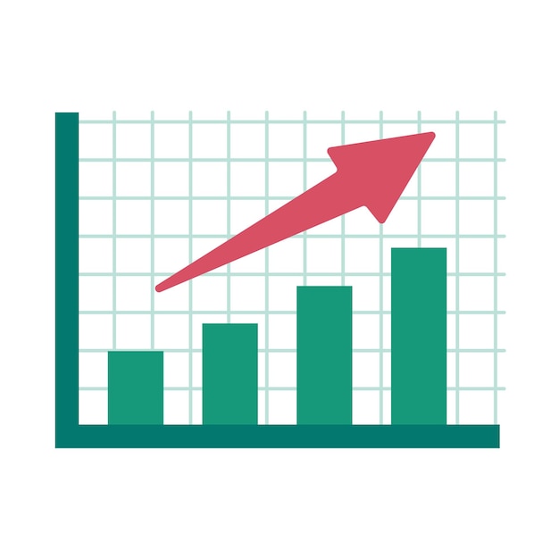 Gráfico de acciones idea de inversión en activos digitales