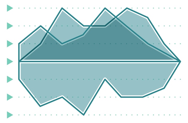 Gráfico de áreas diagrama de distribución de datos elemento estadístico