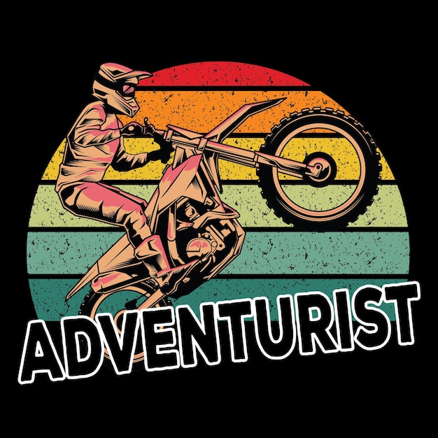 Gráfico aventurero para la impresión de camisetas