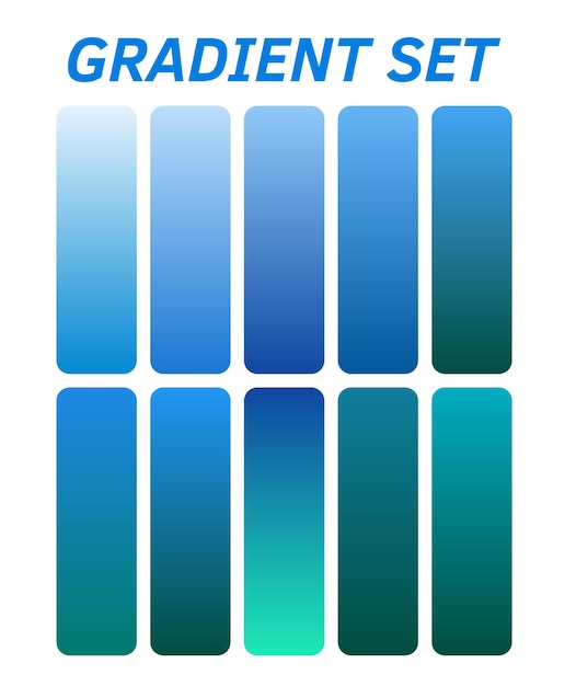 un gráfico azul y verde con las palabras "conjunto de gradientes" en él