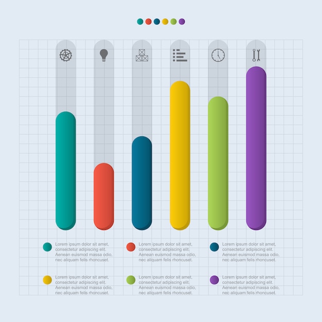 Vector gráfico de barras diagrama gráfico analítica financiera estadística negocio infografía ilustración