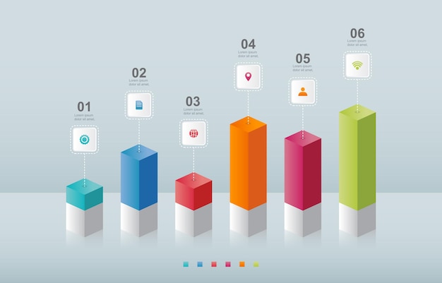 Gráfico de barras diagrama de gráfico elemento de infografía empresarial estadística