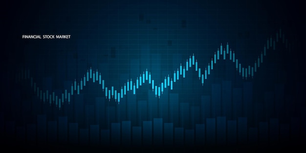 Gráfico bursátil o de compraventa de divisas en un concepto gráfico adecuado para la inversión financiera o el diseño de ideas de negocios económicos. ilustración vectorial