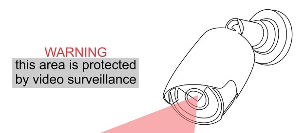 Gráfico de cámara cctv de videovigilancia
