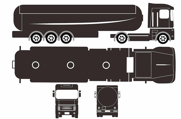 Un gráfico de un camión cisterna y un camión.