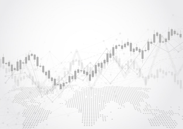 Gráfico de candlestick de negocios del comercio de inversiones en el mercado de valores