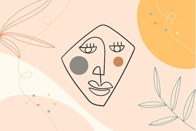 Un gráfico de una cara con un sol y un sol en el fondo.