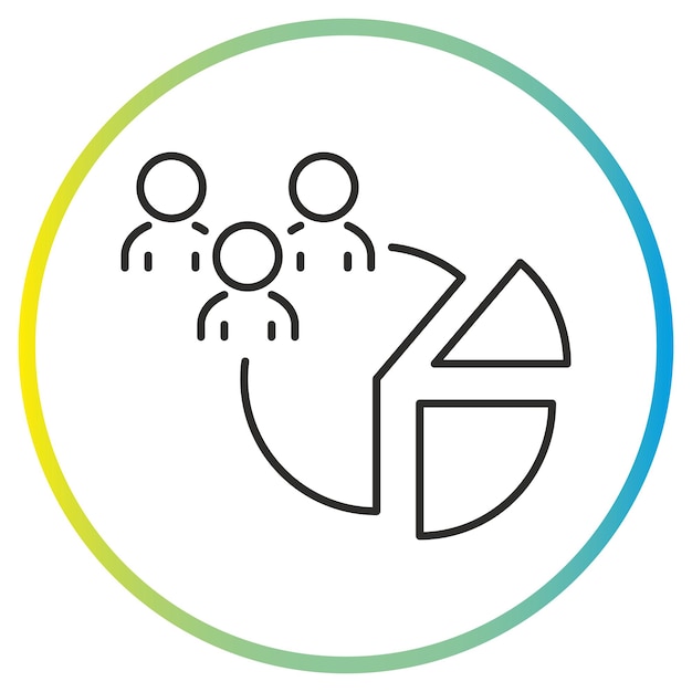 gráfico circular con personas