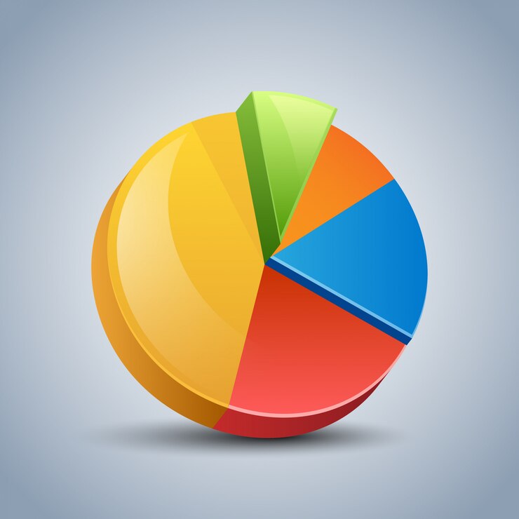 Vector gráfico circular tridimensional