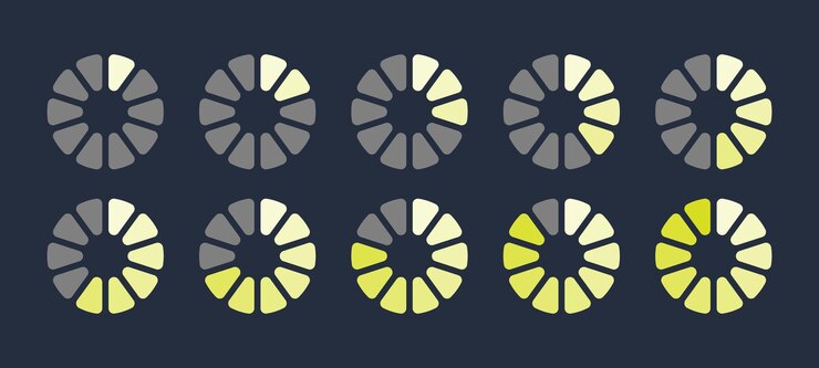 Vector gráfico de círculo gráfico de icono de carga de progreso circular