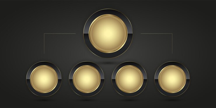 Vector gráfico de círculos y círculos de lujo vector de objetos colección de diseño infográfico de vector premium