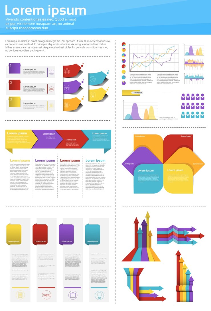 Vector gráfico conjunto financiero diagrama infografía