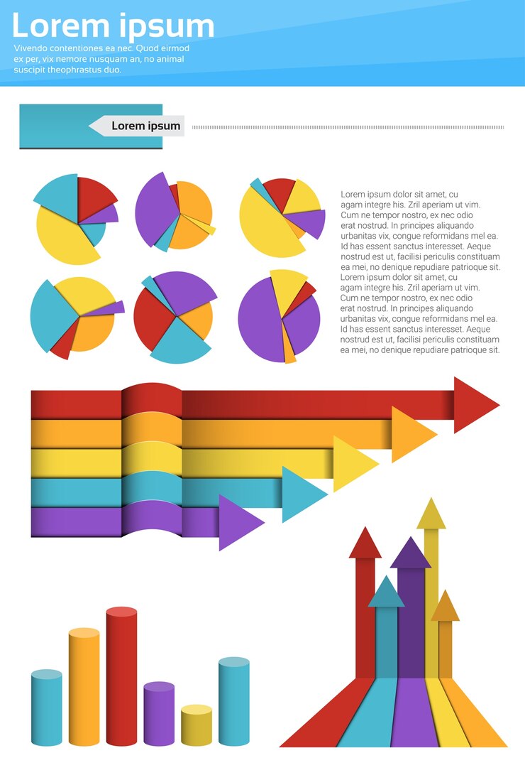 Vector gráfico conjunto financiero diagrama infografía