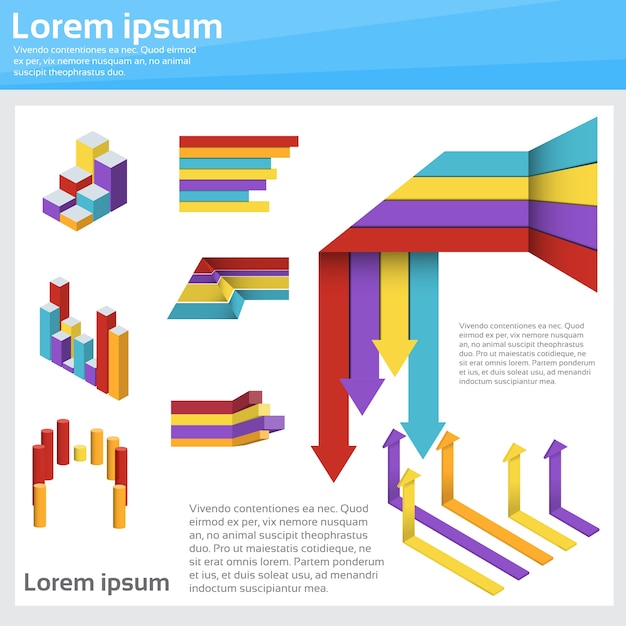 Gráfico conjunto de iconos de infografía diagrama de finanzas