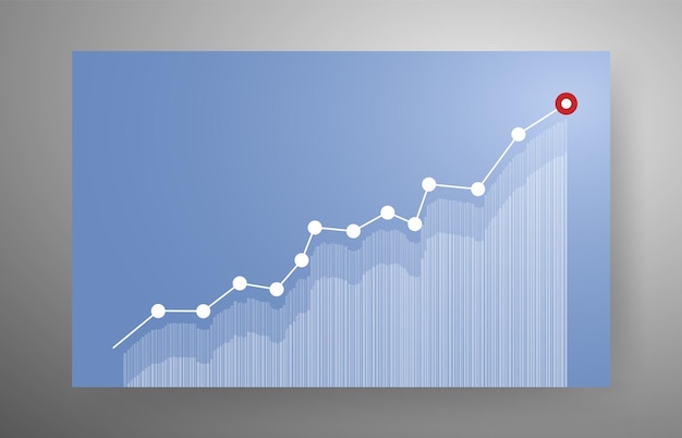 Vector gráfico de crecimiento por concepto de negocio