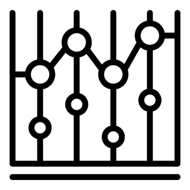 Gráfico de crecimiento demográfico icono esquema vector equipo humano gráfico de comunidad