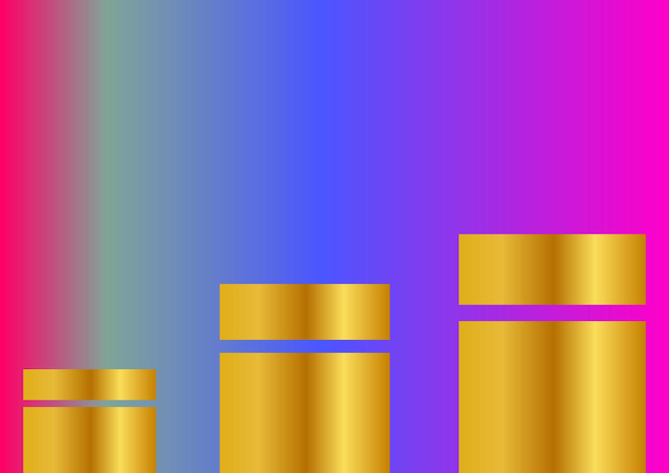 Vector gráfico de crecimiento dorado