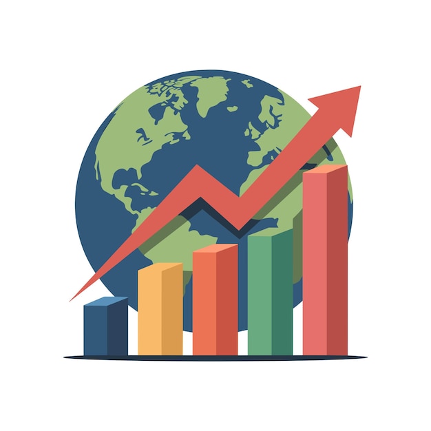 Gráfico de crecimiento económico mundial