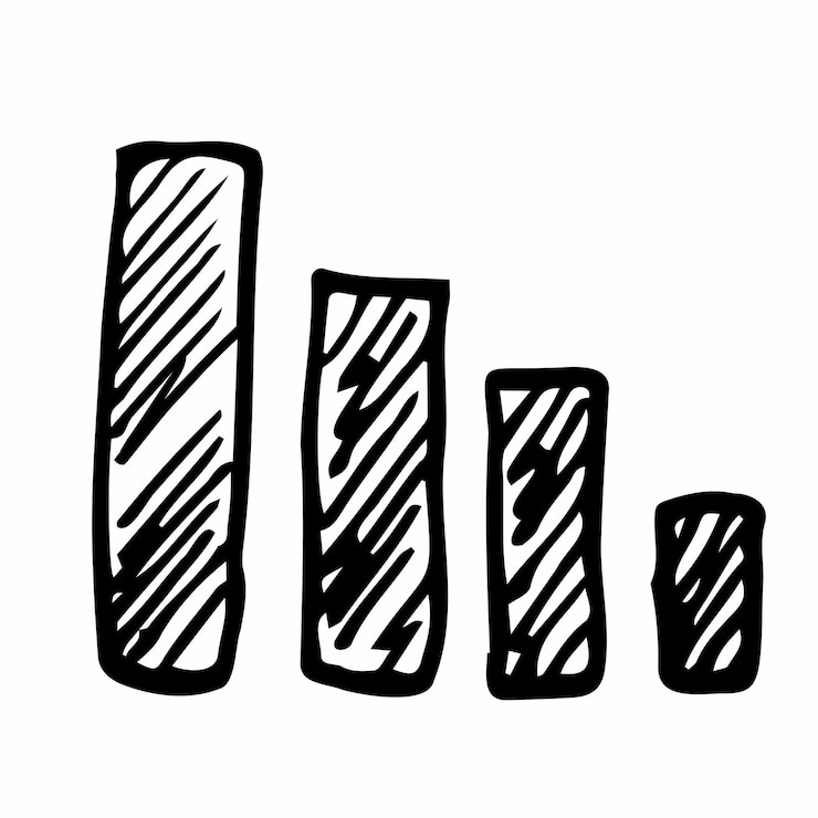 Vector gráfico de crecimiento de paso de escritura a mano de negocios. analítica y análisis de datos. dibujo gráfico aislado de pentecostés