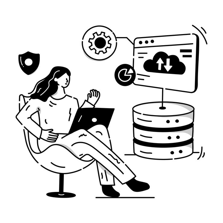 Vector un gráfico de datos en línea de datos bi vectoriales ilustrativos