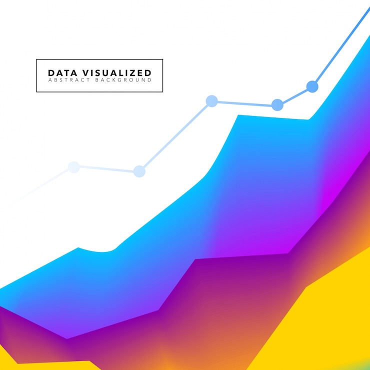 Vector gráfico de datos visualizados