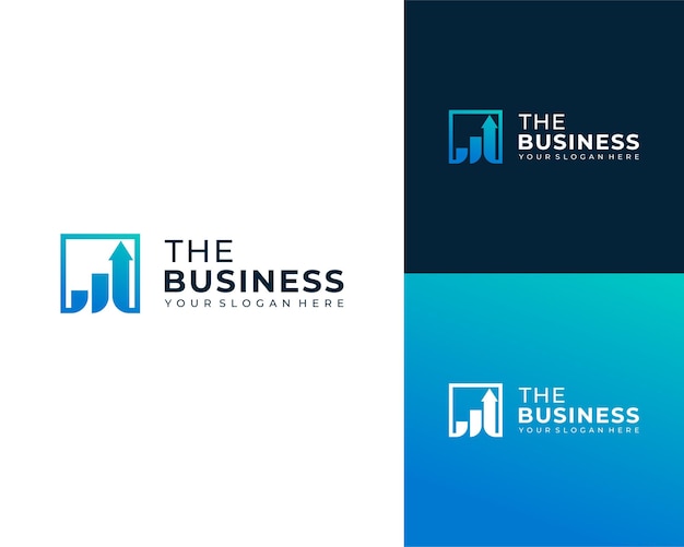 Gráfico Diagrama de barra Aumento de las ganancias Finanzas Finanzas Crecimiento de negocios Diseño de logotipo vectorial
