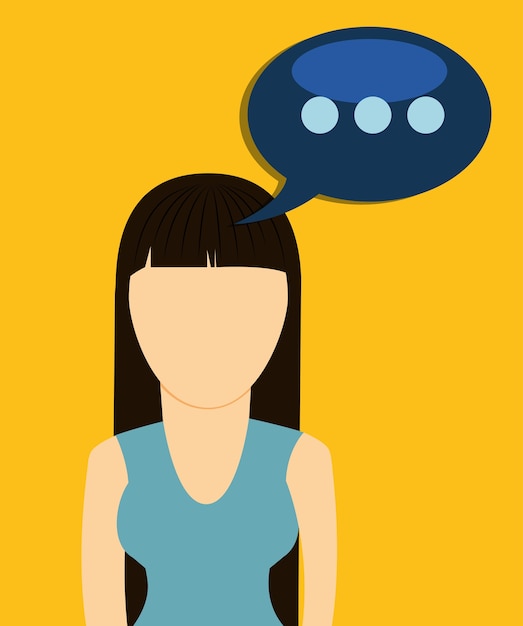 Gráfico de diseño de chat, vector editable