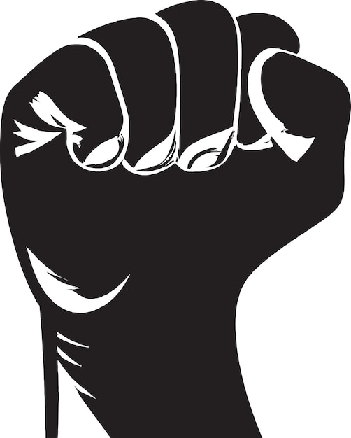 Gráfico de diseño de icono de vector de puño de voluntad fuerte
