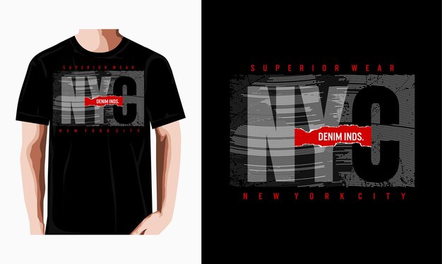 Gráfico de diseño de tipografía de la ciudad de nueva york para camiseta vector premium