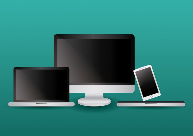 Vector gráfico de dispositivos tecnología iconos icono vector ilustración