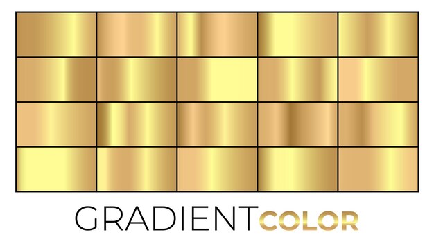 Un gráfico dorado y negro del color degradado.