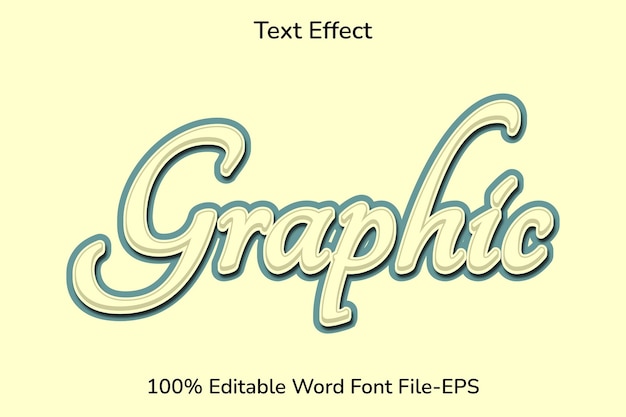 Vector gráfico de efecto de texto