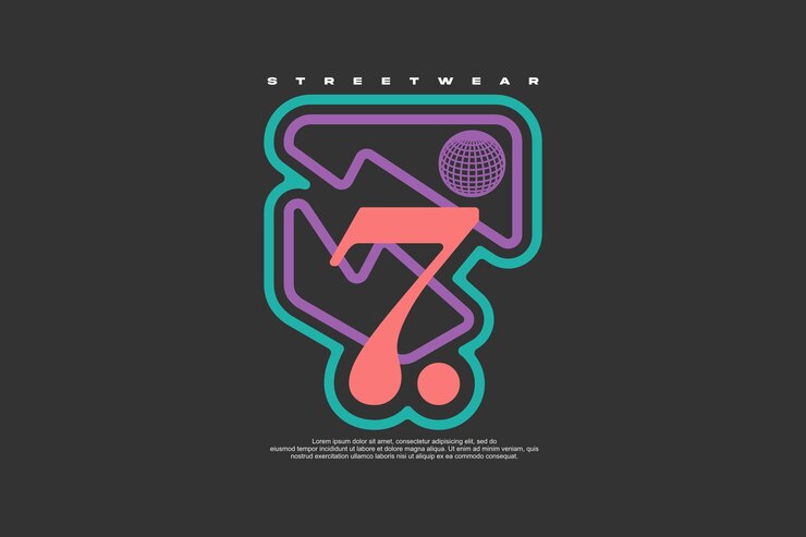 Vector gráfico del elemento del logotipo de streetwear adecuado para imprimir