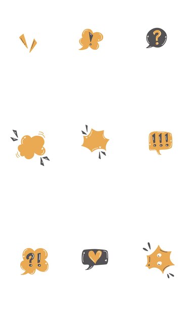 Gráfico de los elementos de ilustración del bloc de notas