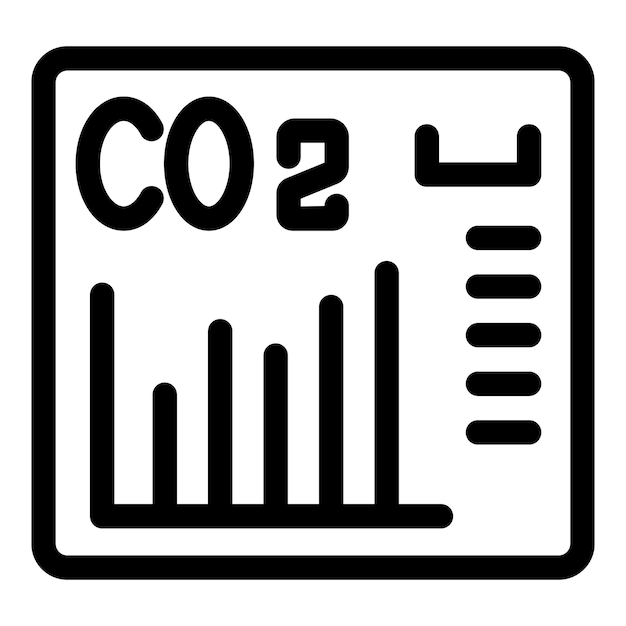 Gráfico de emisiones de dióxido de carbono que muestra el aumento de la contaminación por CO2