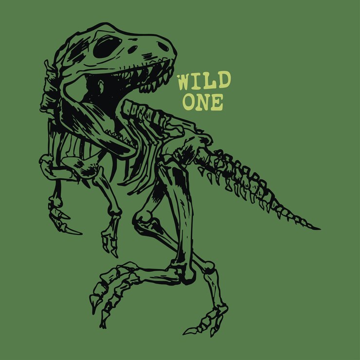 Gráfico del esqueleto de un TRex salvaje