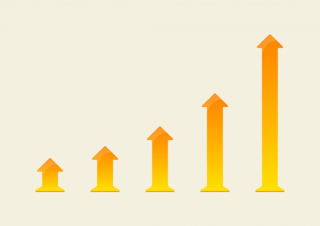 Vector gráfico de flecha de crecimiento