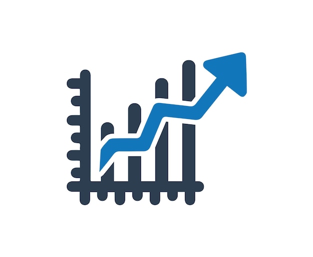 Vector gráfico con flecha de tendencia hacia arriba