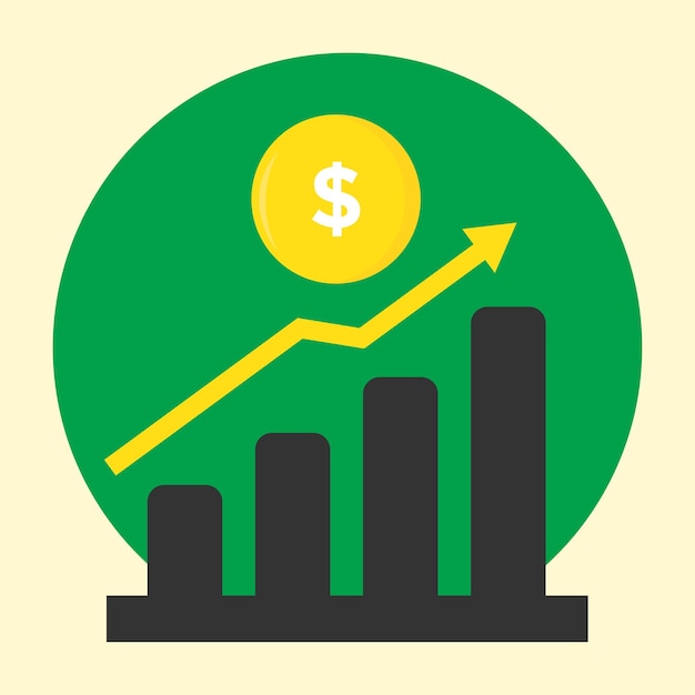 Vector gráfico de flechas de crecimiento empresarial ilustración vectorial