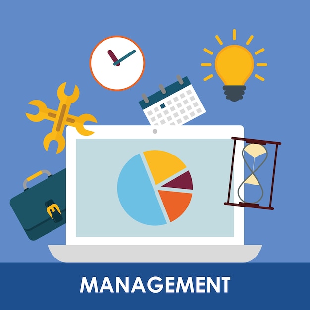 Vector gráfico de gestión empresarial