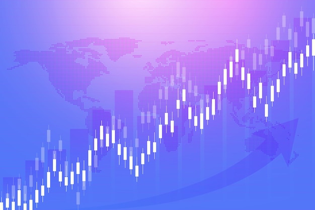 Gráfico gráfico de velas de negocios bursátiles y bursátiles