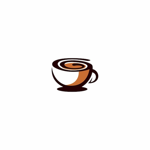 gráfico de ilustración del logotipo vectorial de beber una taza de café caliente perfecta para la cafetería o el registro de la cafetería